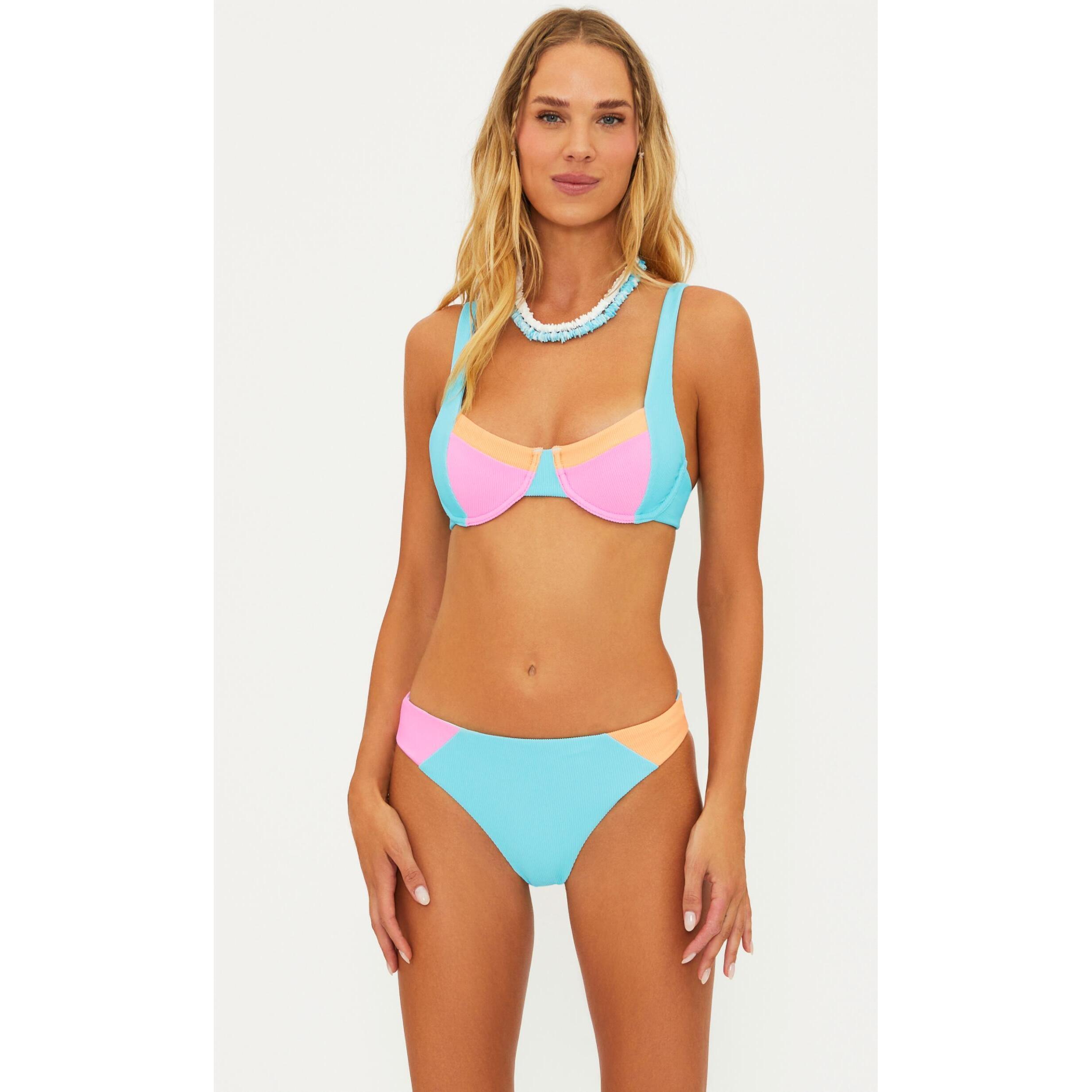 New Beach Riot Brooks Colorblock Crush Top In Blue